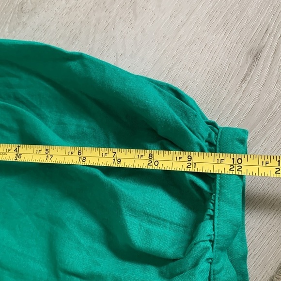 CIAO LUCIA! Corina Top Emerald xs cropped flowy tie neck classic elegant boho - Picture 12 of 12